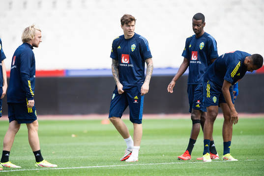 Emil Forsberg, Victor Nilsson Lindelöf, Alexander Isak and