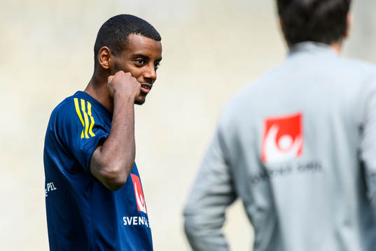 Alexander Isak of the Swedish national football team