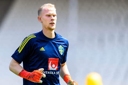 Goalkeeper Pontus Dahlberg of the Swedish national football