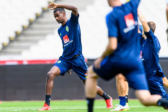 Alexander Isak of the Swedish national football team