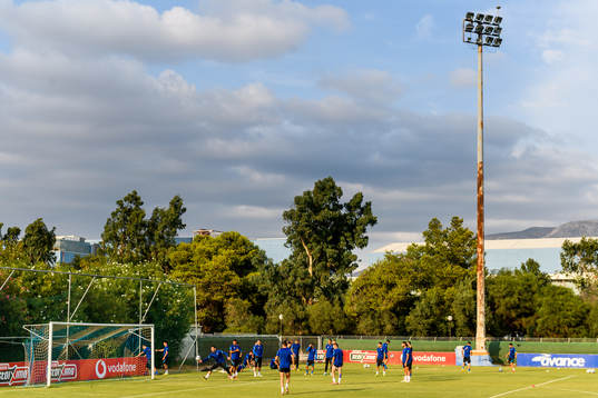 General view of the Greek national football team