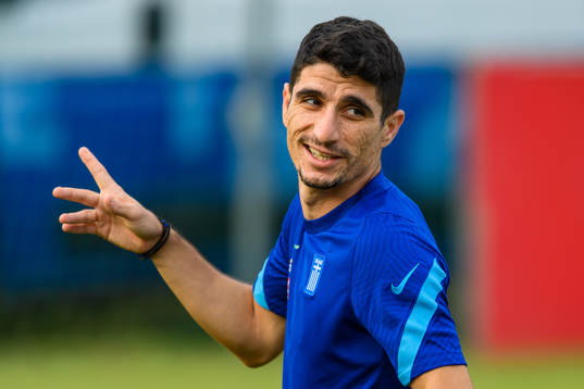 Petros Mantalos of the Greek national football team
