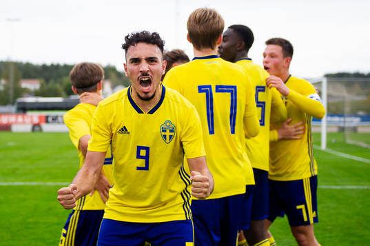 Sveriges Alexandros Garcia Tsotidis jublar
