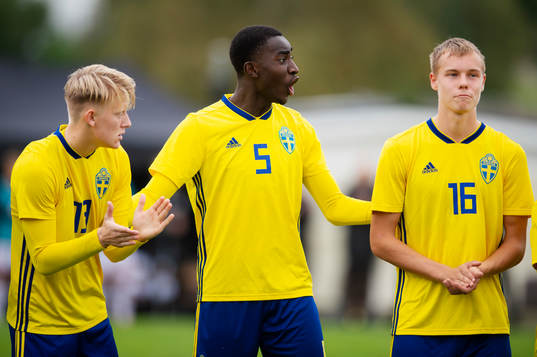 Sveriges Elias Nordström, Peter Amoran och Victor Säfsten