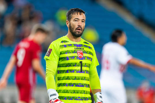 Goalkeeper Kyle Goldwin of Gibraltar