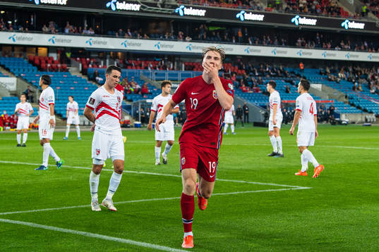 Kristian Thorstvedt of Norway reacts
