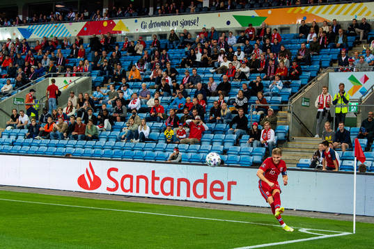 Martin Ødegaard of Norway with a corner kick