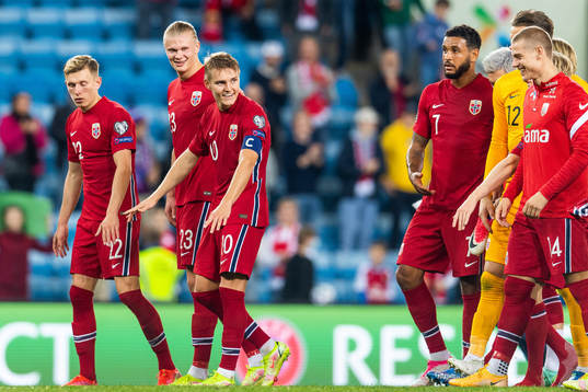 Erling Braut Haaland and Martin Ødegaard of Norway