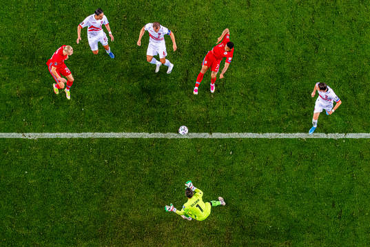 Joshua King of Norway with an attempt