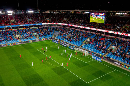 General view of Ullevaal stadion as Kristian Thorstvedt
