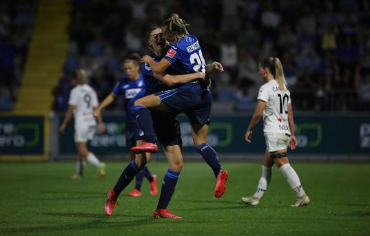 Players of Hoffenheim celebrate