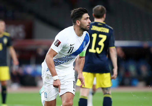 Tasos Bakasetas of Greece celebrate