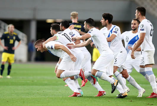 Players of Greece celebrate