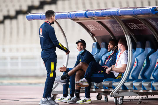Martin Olsson, Robin Quaison, Isaac Kiese Thelin and Emil