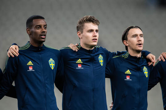 Alexander Isak, Mattias Svanberg and Kristoffer Olsson of
