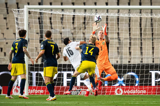 Goalkeeper Robin Olsen of Sweden