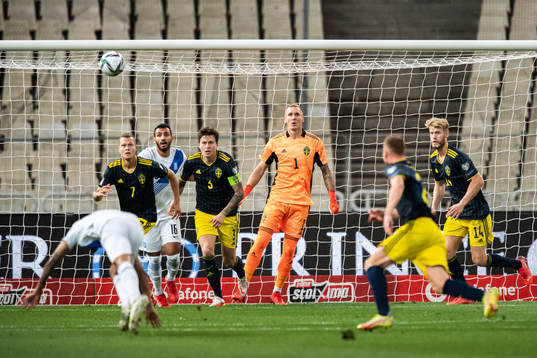 Goalkeeper Robin Olsen of Sweden
