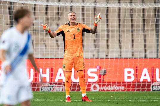 Goalkeeper Robin Olsen of Sweden