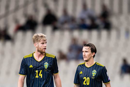 Filip Helander and Kristoffer Olsson of Sweden