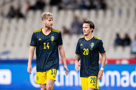 Filip Helander and Kristoffer Olsson of Sweden