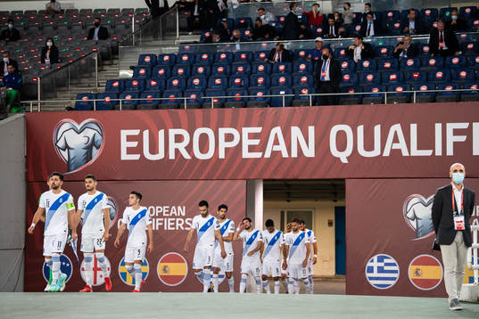 Players of Greece enters the pitch