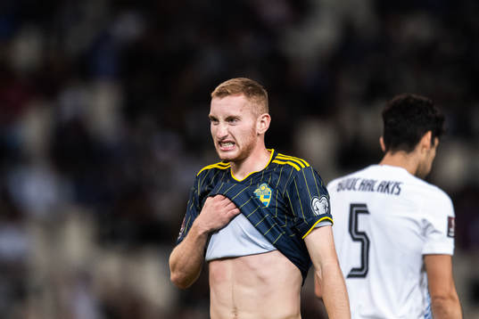Dejan Kulusevski of Sweden looks dejected