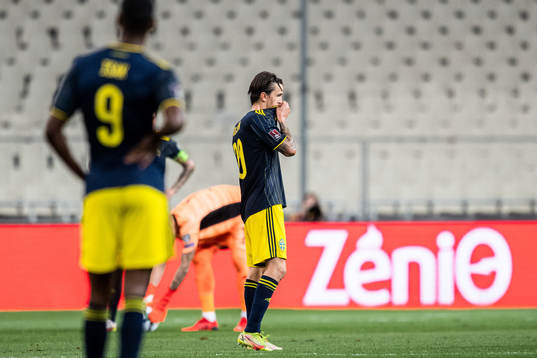 Kristoffer Olsson of Sweden looks dejected