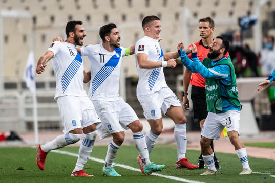 Players of Greece celebrate