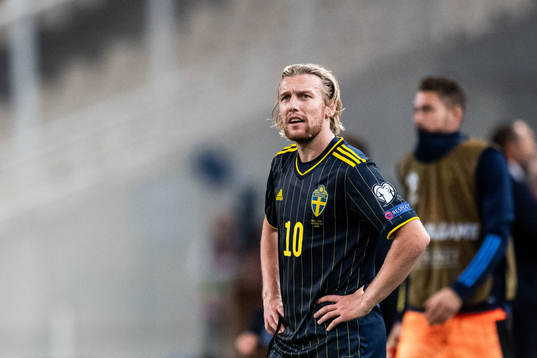 Emil Forsberg of Sweden looks dejected