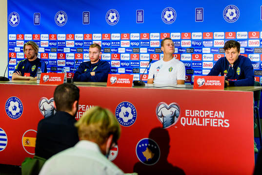 Emil Forsberg, Dejan Kulusevski, Viktor Claesson and Victor