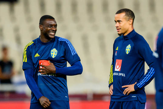Ken Sema and Robin Quaison of Sweden