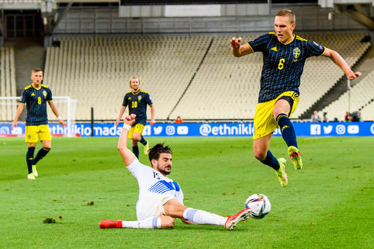 Thanasis Androutsos of Greece and Ludwig Augustinsson of