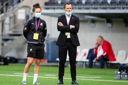 Catrine Johansson and sports director Martin Ericsson