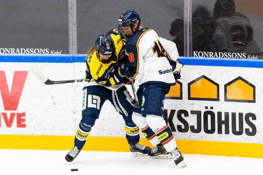 s Mira Jungåker och Djurgårdens Hannah Miller