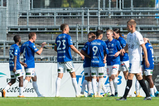 Trelleborgs spelare jublar