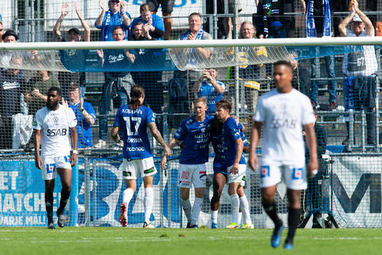Trelleborgs spelare jublar