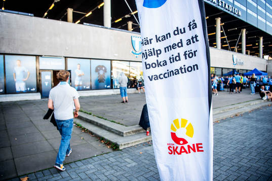 Vaccinering mot covid-19 i anslutning till Eleda stadion