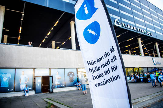 Vaccinering mot covid-19 i anslutning till Eleda stadion
