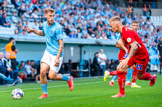 Malmö FFs Felix Beijmo och IFK Norrköpings Marco Lund