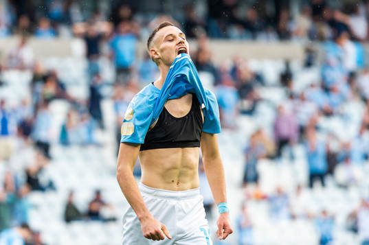 Malmö FFs Veljko Birmancevic deppar