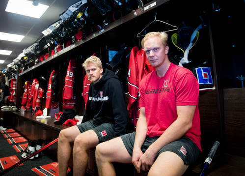 Porträtt på Jani Lajunen och Juuso Puustinen i