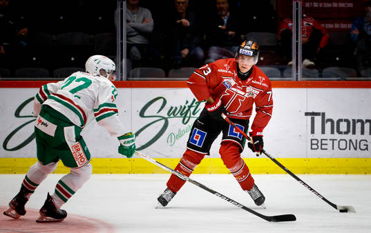Rögle Samuel Jonsson och Örebros Oliver Eklind