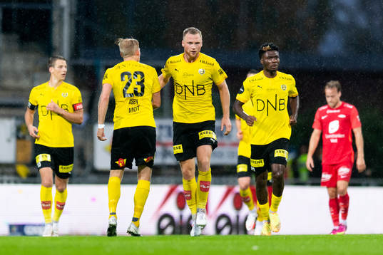 Espen Bjørnsen Garnås of Lillestrøm celebrates