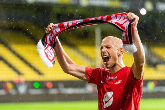 Ruben Kristiansen of Brann celebrates