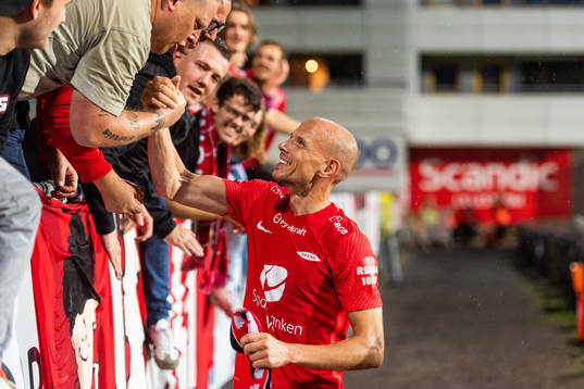 Ruben Kristiansen of Brann celebrates