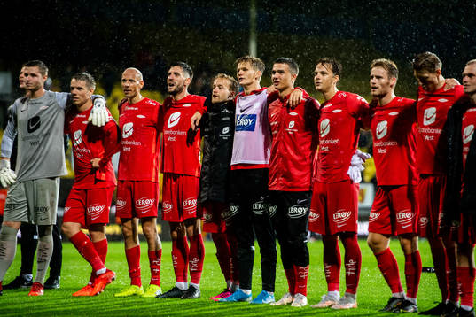 Players of Brann celebrate