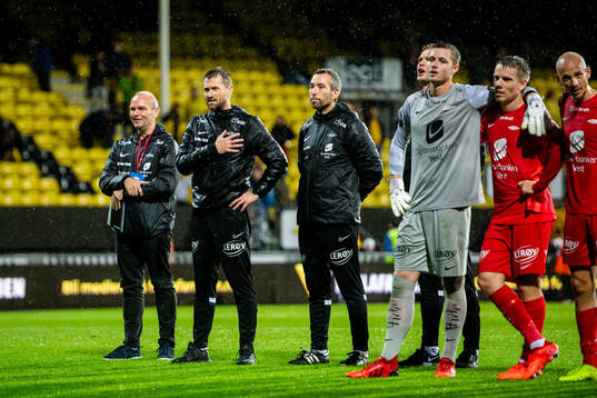 Eirik Horneland, head coach of Brann, and Andrea Loberto,