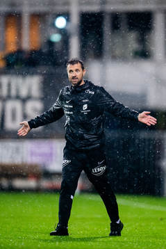 Eirik Horneland, head coach of Brann, celebrates