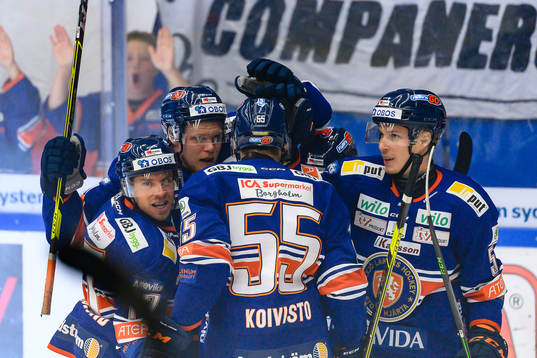 Växjös Emil Forslund, Ludvig Nilsson, Miika Koivisto och