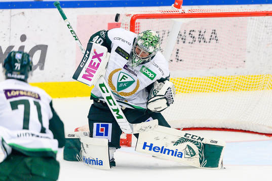 Färjestads målvakt Henrik Haukeland